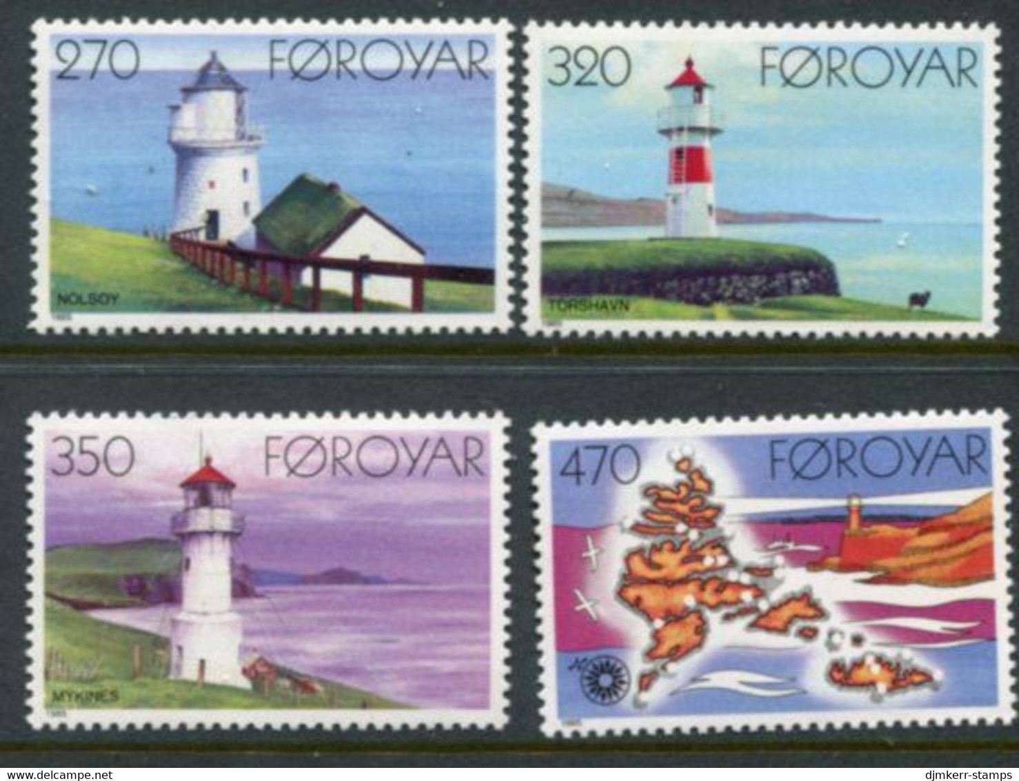 FAROE IS. 1985 Lighthouses  MNH / **.  Michel 121-24 - Faroe Islands