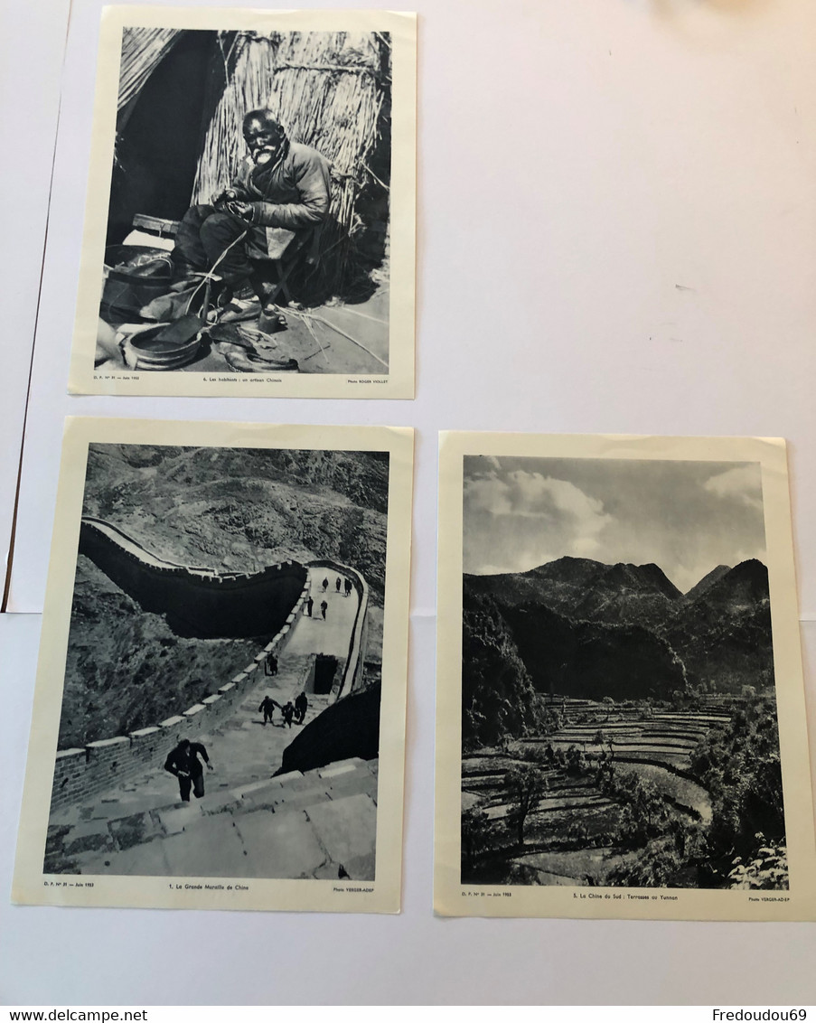 Documentation Pédagogique - Ecole - Géographie  - La Chine - Le Pays Et Les Habitants - Juin 1953 - Fiches Didactiques