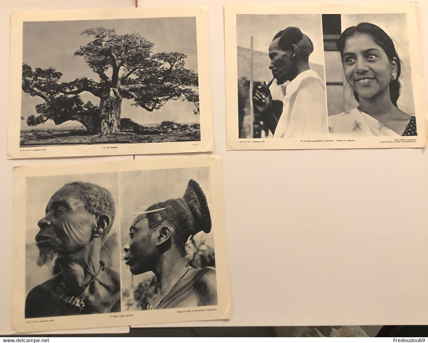 Documentation Pédagogique - Ecole - Géographie  - Le Continent Africain - Les Paysages Et Les Habitants - Octobre 1953 - Fiches Didactiques
