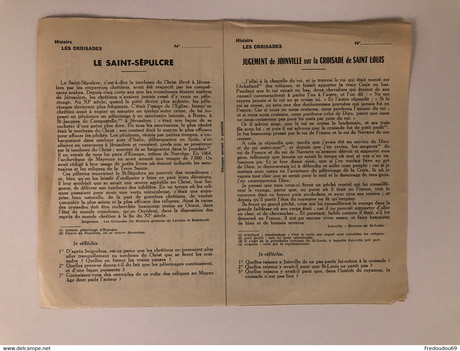 Documentation Pédagogique - Ecole - Géographie  - La Civilisation Arabe Et Les Croisades - Octobre 1953 - Fiches Didactiques