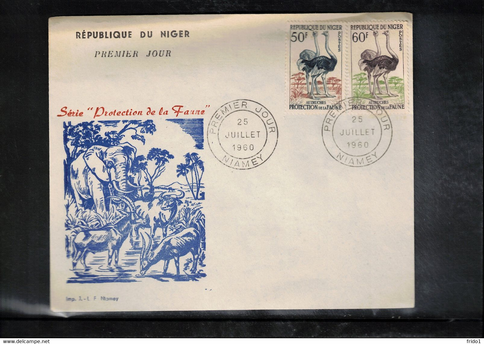 Niger 1960 Ostriches FDC - Struzzi