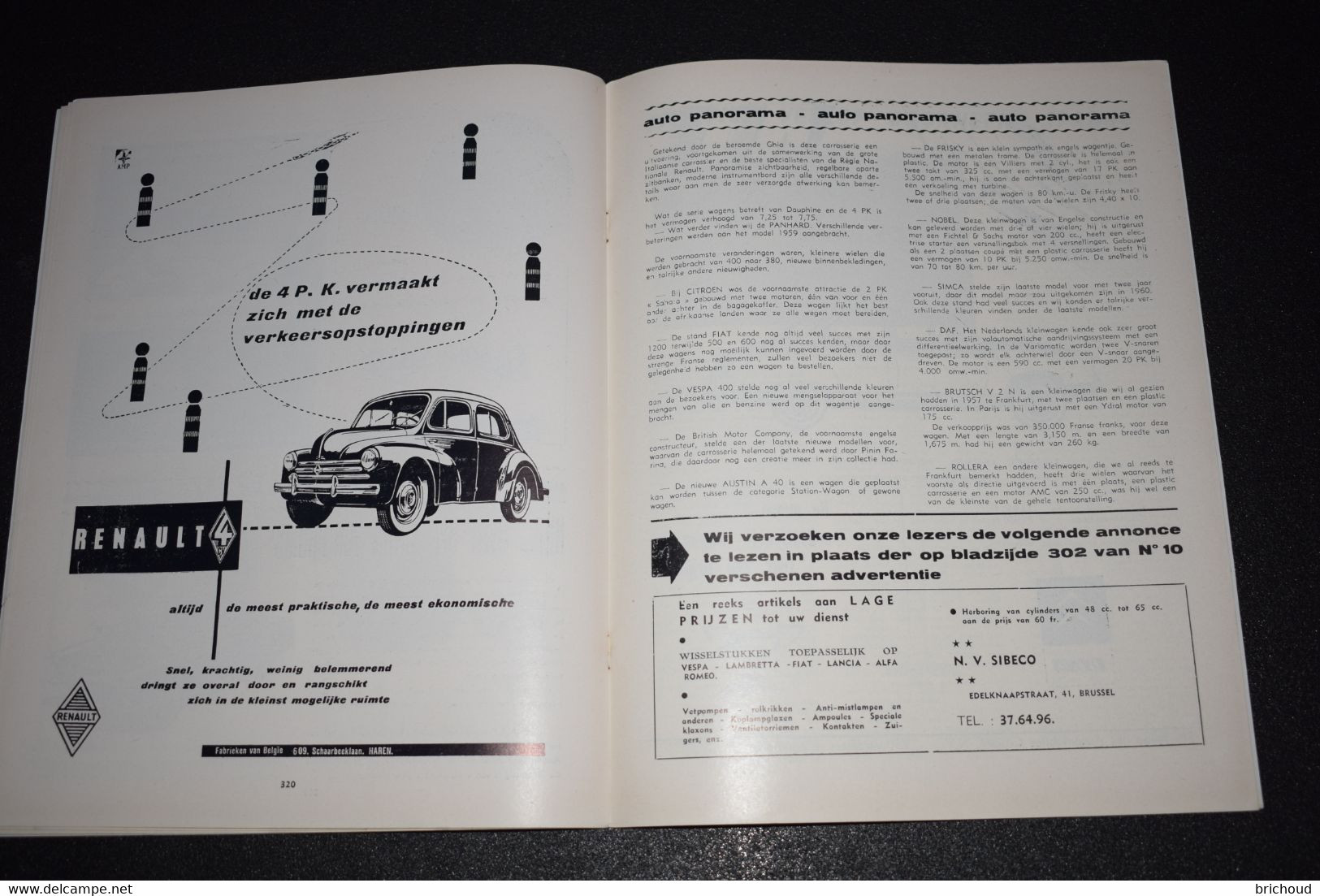 Cyclo Moteurs & Klein Wagens 1958 N° 11 Baruffaldi Atala Pub Renault 4 - Auto/moto