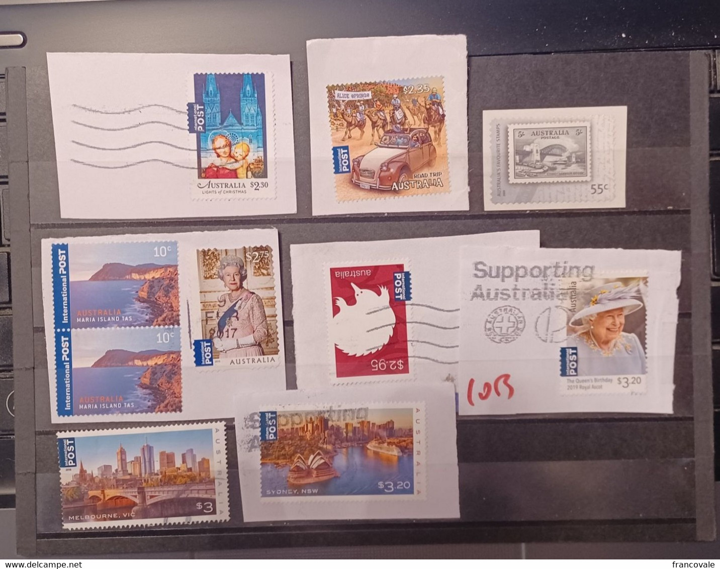 Fe037 Australia 2007 - 2020 Lot 10 Stamps On Fragment Melbourne Sidney  Queen Birthday Road Trip Other - Oblitérés