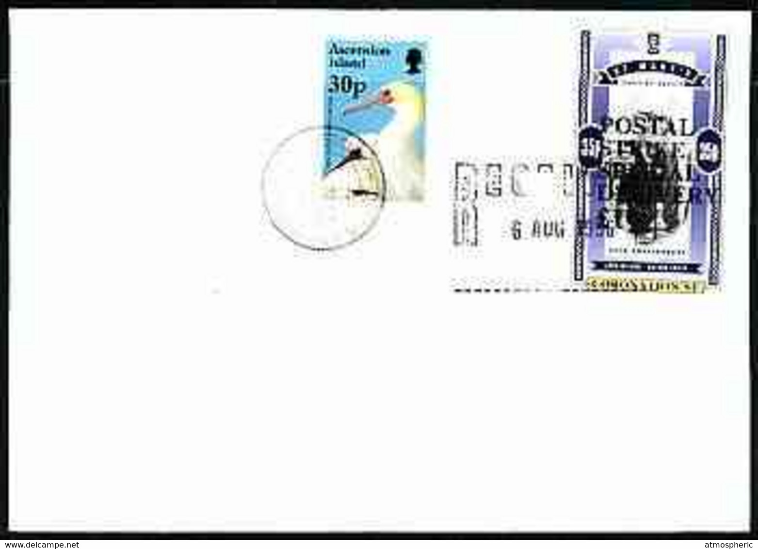 Great Britain 1996 Postal Strike Cover To Ascension Bearing St Martin (Great Britain Local) Opt'd 'Postal Strike Special - Cinderella