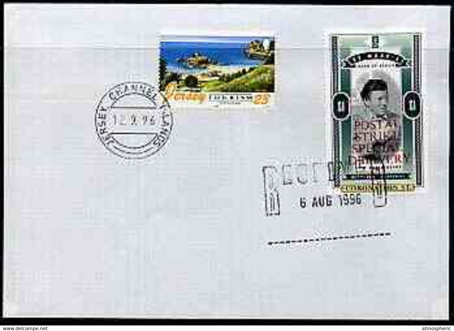 Great Britain 1996 Postal Strike Cover To Jersey Bearing St Martin (Great Britain Local) Opt'd 'Postal Strike Special De - Cinderella