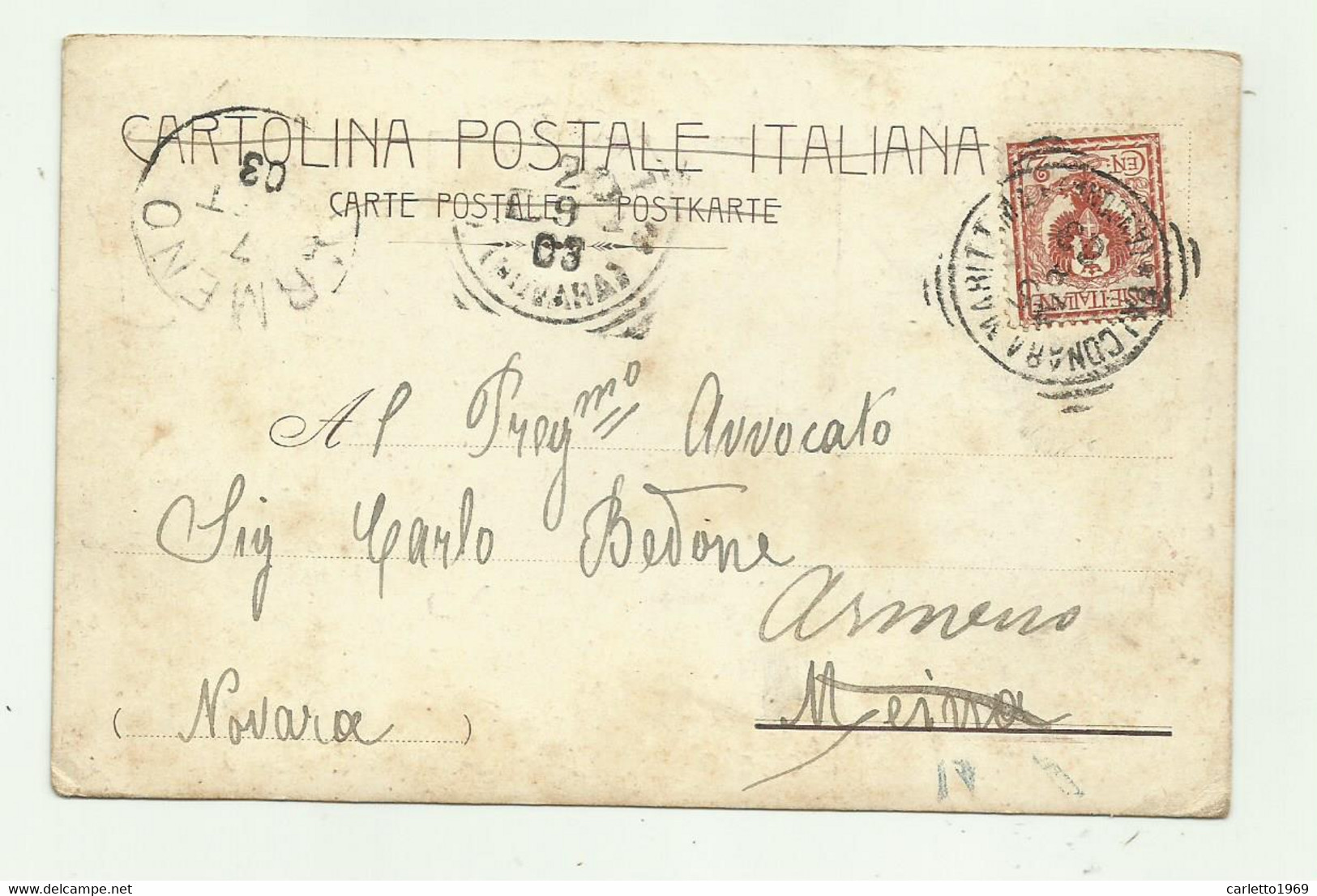 VITTORIO EMANUELE - RICORDO DELLE GRANDI MANOVRE VENETO-AGOSTO-SETTEMBRE 1903  VIAGGIATA FP - Sonstige & Ohne Zuordnung