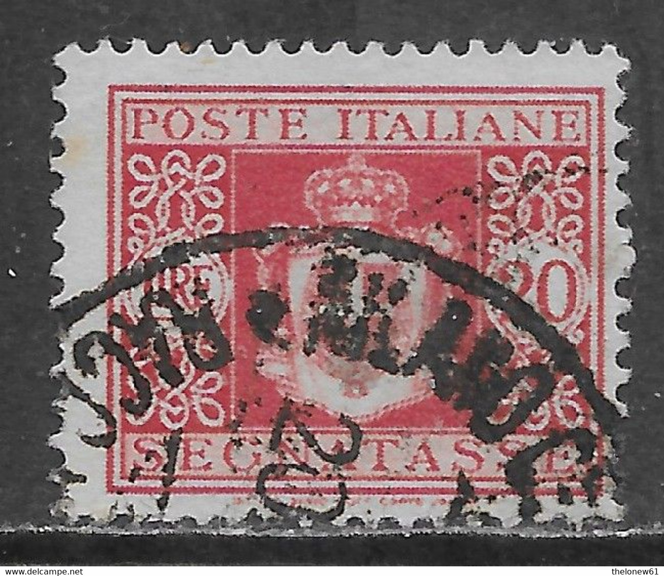 Italia Italy 1945 Luogotenenza Segnatasse Filigrana Ruota L20 Sa N.S96 US - Postage Due