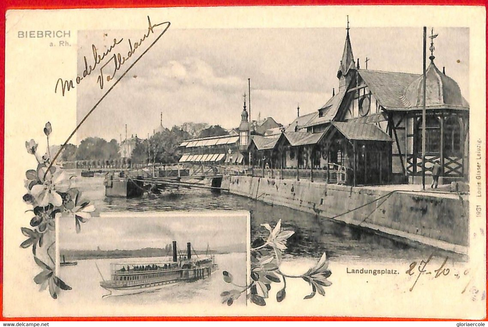 Aa7755  - Ansichtskarten VINTAGE  POSTCARD: GERMANY Deutschland - Biebrich 1909 - Rhein-Hunsrueck-Kreis