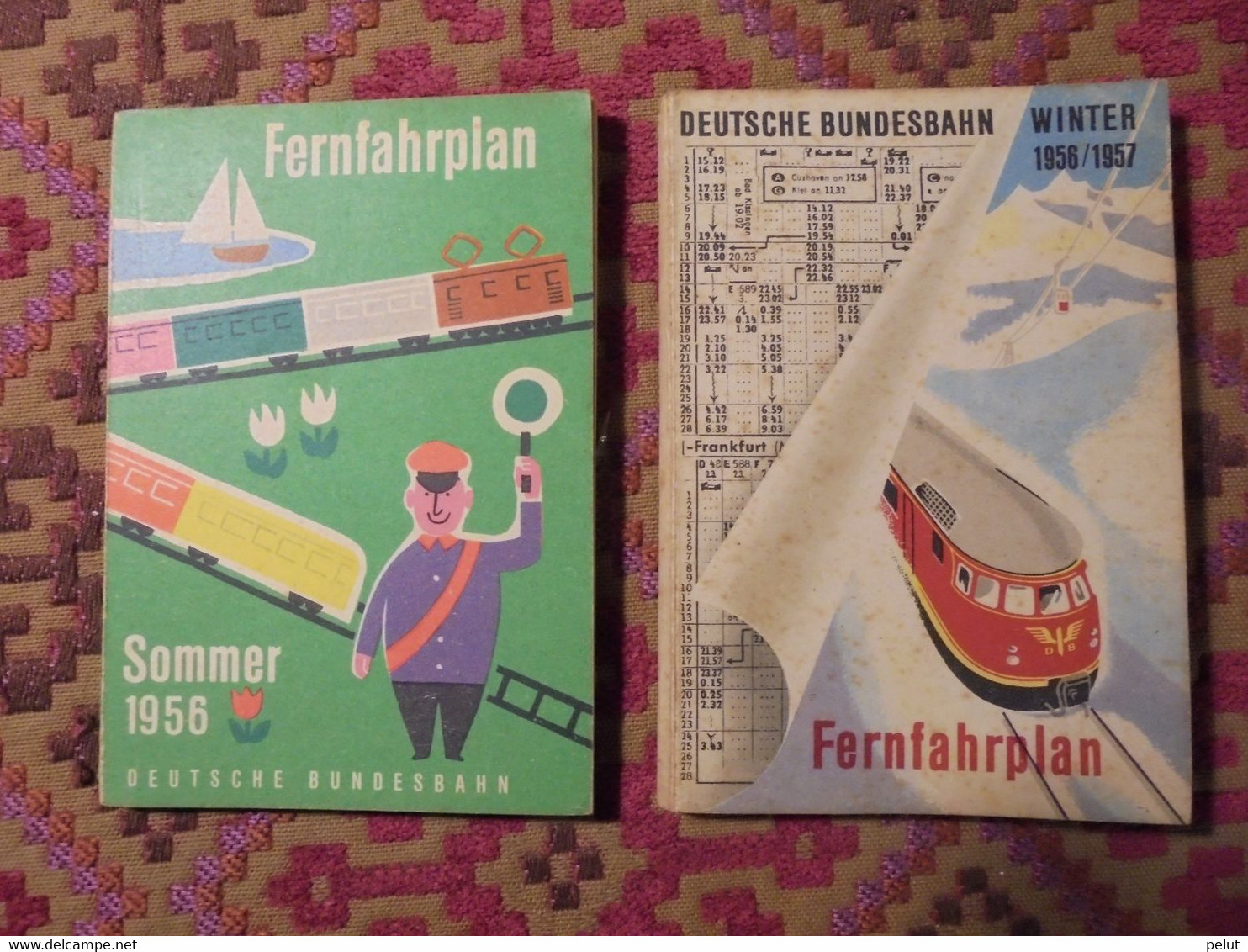 Trains: 2 Livrets Horaires Chemins De Fer Allemagne 1956-1957 - Europa