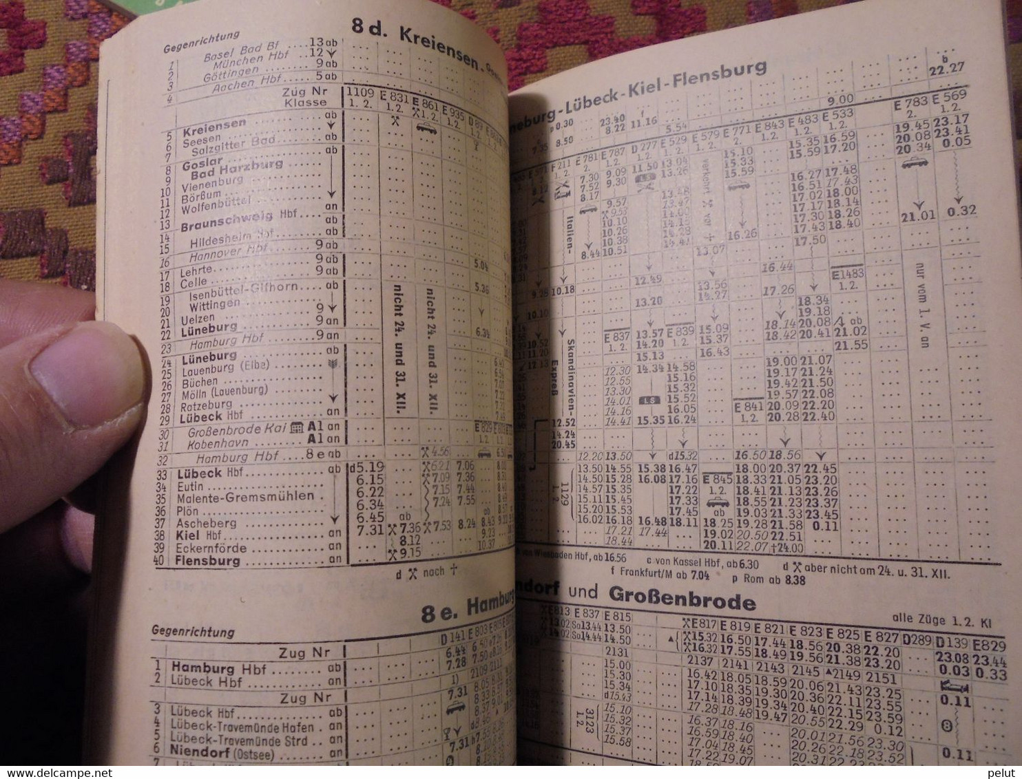 trains: 2 livrets horaires chemins de fer Allemagne 1956-1957