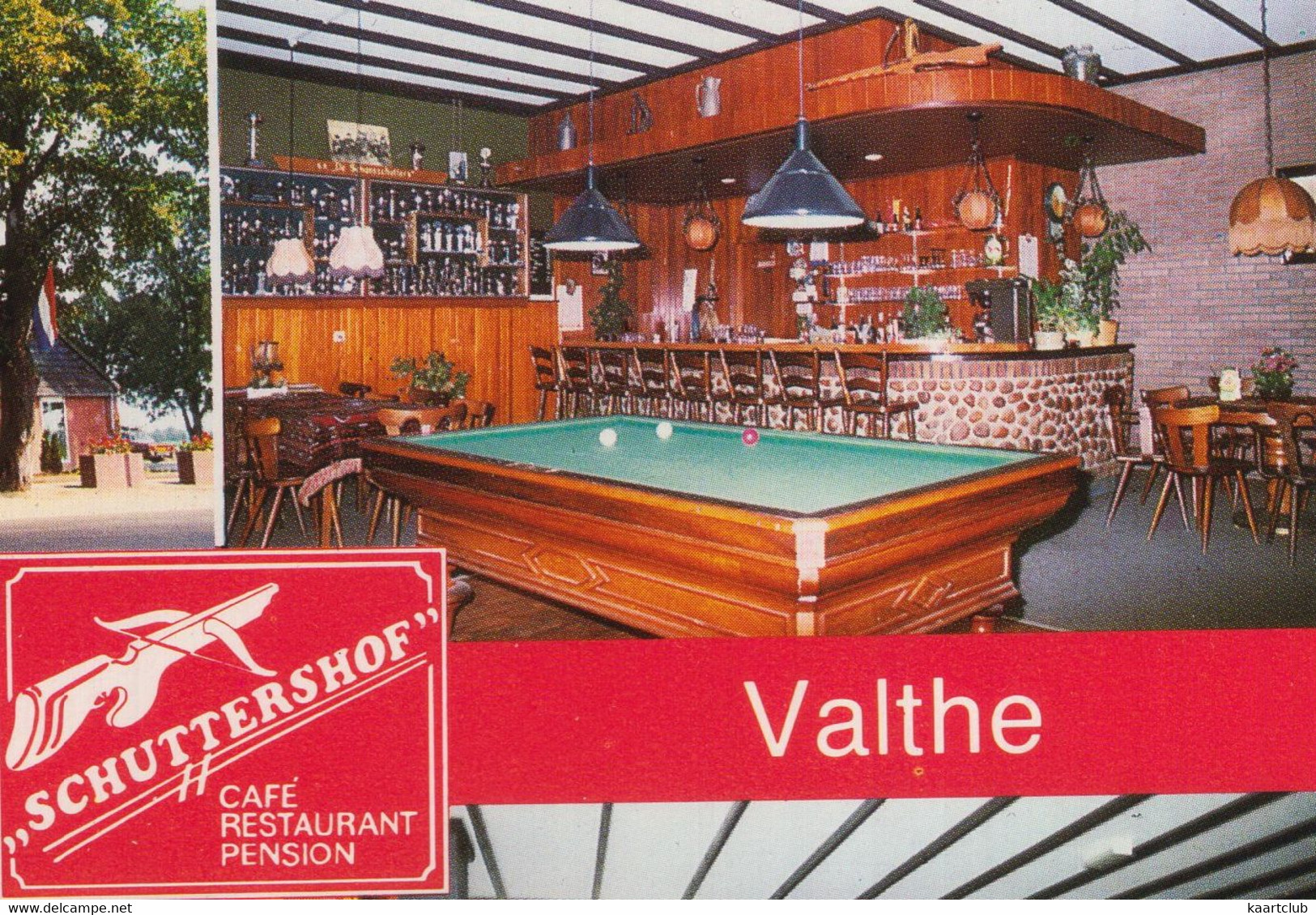 Groeten Uit Valthe - Café-Restaurant-Pension 'Schuttershof', Hoofdstraat 77 (Drenthe, Nederland/Holland) - BILJART TAFEL - Odoorn