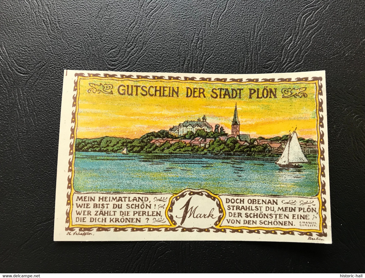 Notgeld - Billet Necéssité Allemagne - 1 Mark - Plön - 1921 - Ohne Zuordnung