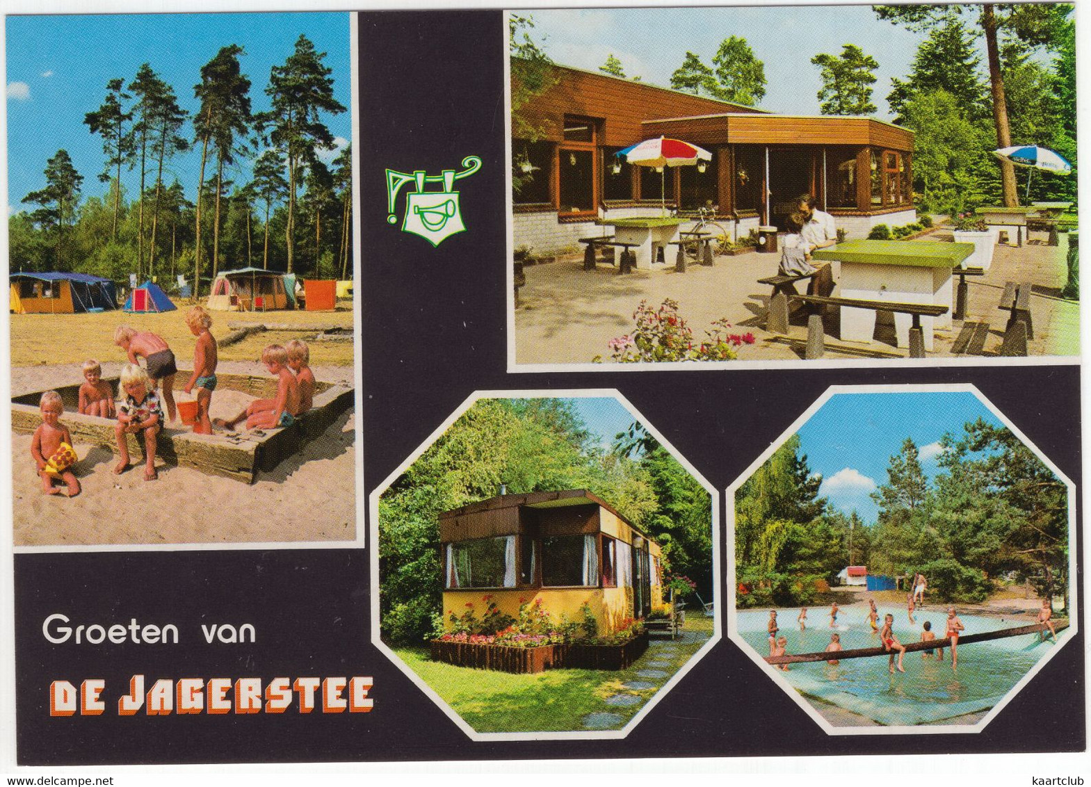 Epe - Groeten Van 'De Jagerstee', Officiersweg 86 - (Gelderland, Nederland) - Zandbak, Stacaravan, Camping - Epe