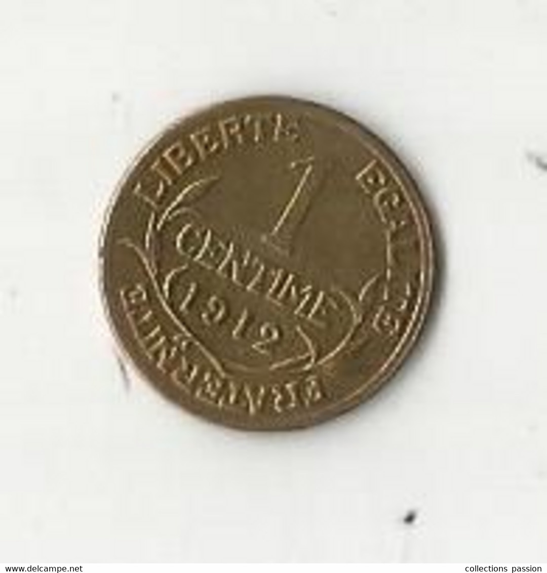 Monnaie ,1 Centime DUPUIS, 1912 , SPL , 2 Scans - Andere & Zonder Classificatie