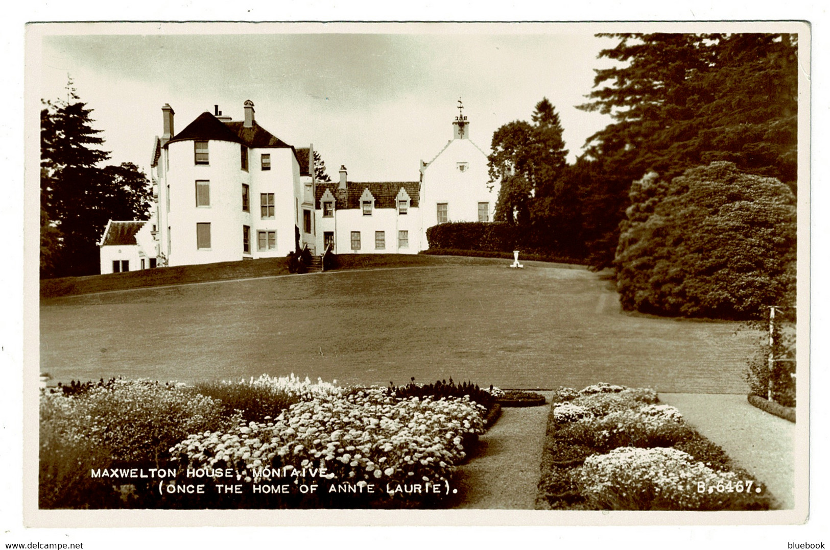 Ref 1512 - Real Photo Postcard - Maxwelton House Moniave - Dumfries & Galloway Scotland - Dumfriesshire