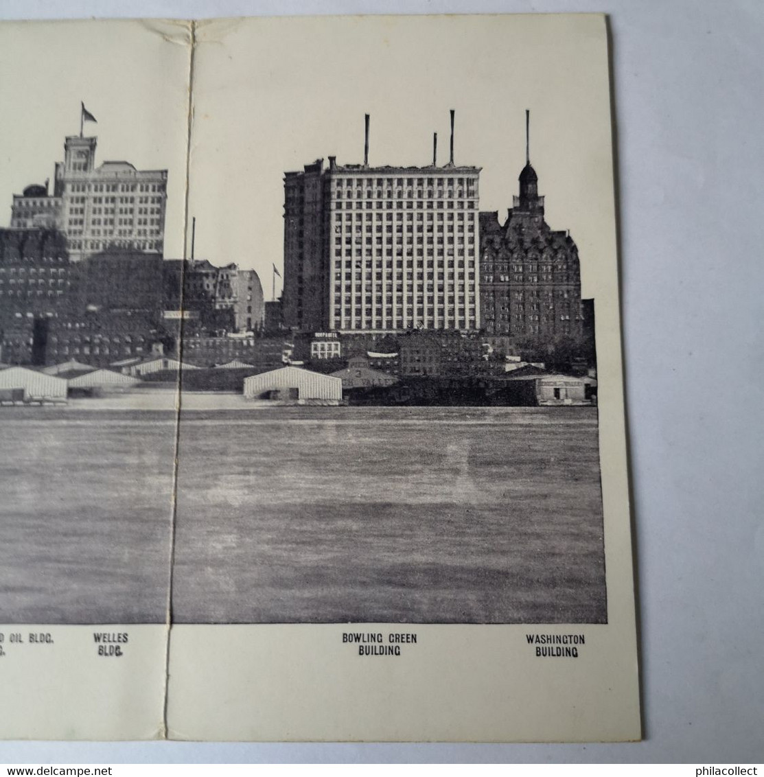 USA / Rare Multi Fold Panorama Mail Card / View Of NEW York City And North River 19?? Signs Of Ware // POSTAGE € 3,20 - Sonstige & Ohne Zuordnung