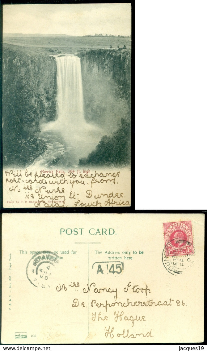 Natal South Africa 1906 Postcard Howick Falls - Natal