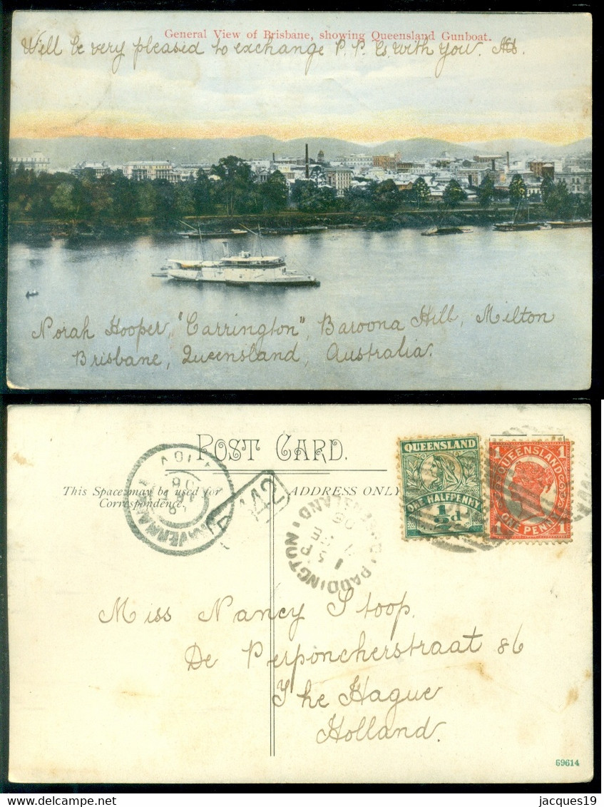Queensland 1906 Postcard General View Of Brisbane - Brisbane