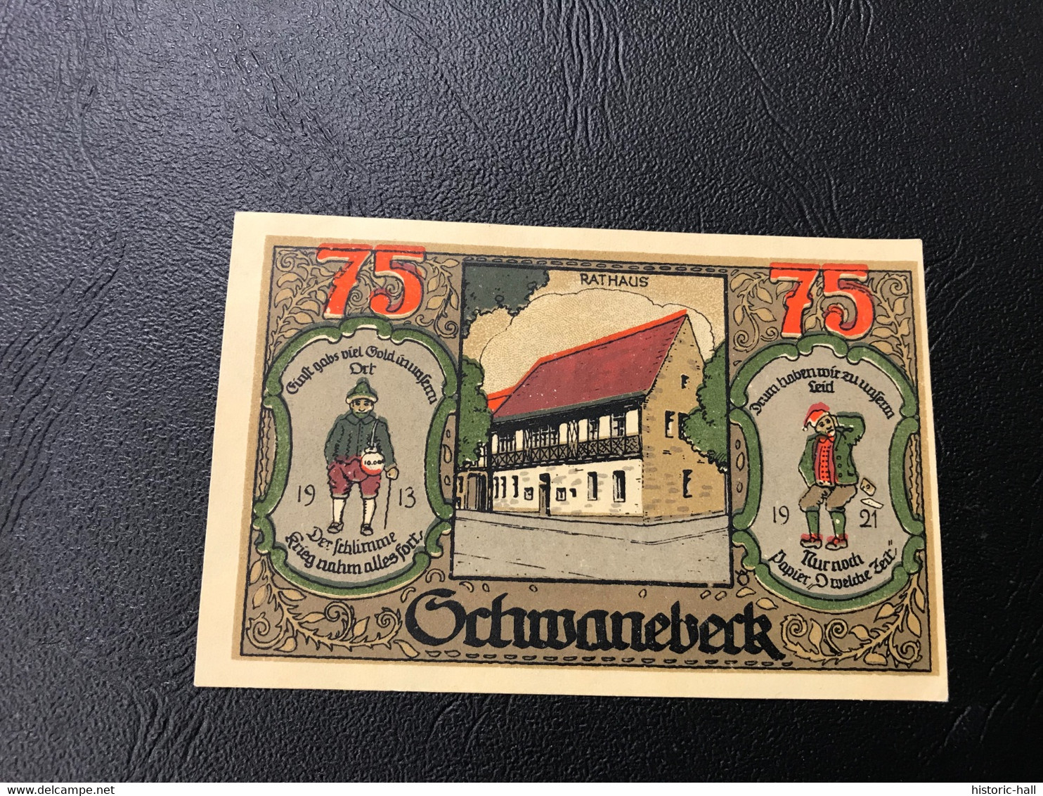 Notgeld - Billet Necéssité Allemagne - 75 Pfennig - Schwanebeck - 1 Avril 1921 - Ohne Zuordnung