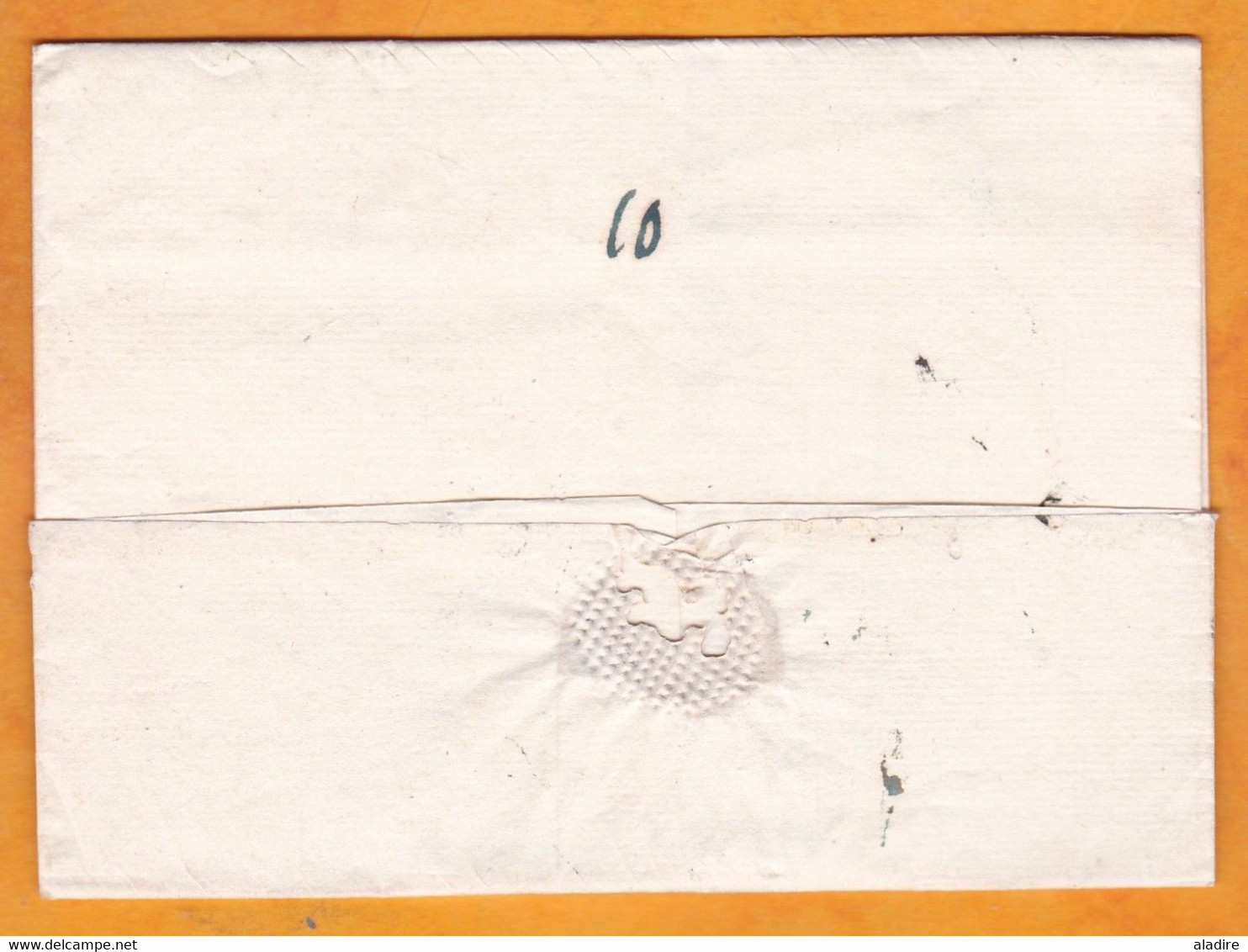 1823 - Marque Postale 42 NANTES (35 X 12mm) Sur Enveloppe Pliée Vers MARSEILLE - Taxe 11 - Lagarde Aîné - 1801-1848: Précurseurs XIX