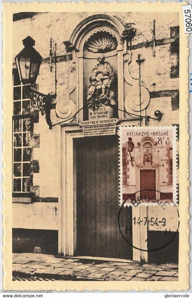 57060 - BELGIUM - POSTAL HISTORY: MAXIMUM CARD 1954 - ARCHITECTURE - 1951-1960