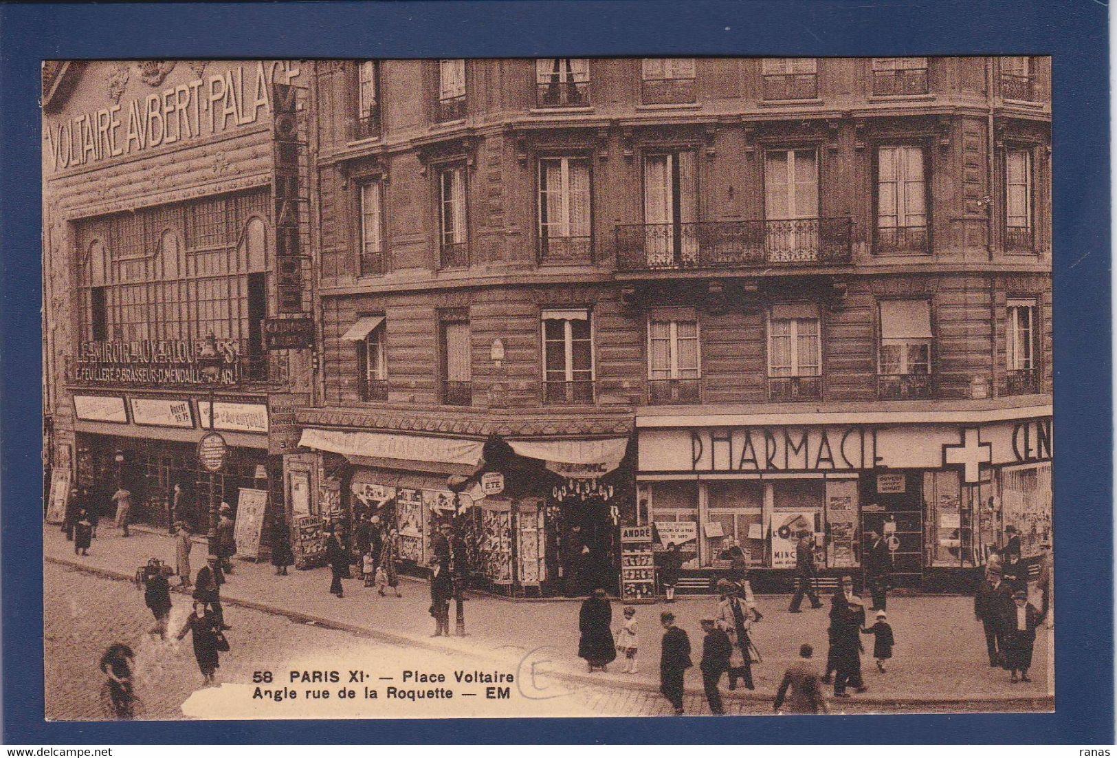 CPA [75] Paris > Arrondissement > Arrondissement: 11 Pharmacie Cinéma Voltaire Albert Palace - Arrondissement: 11