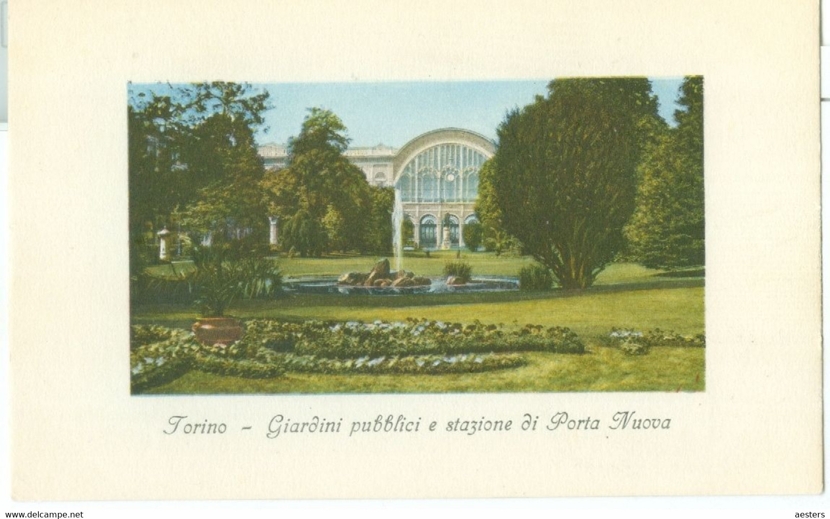 Torino; Giardini Pubblici E Stazione Di Porta Nuova - Non Viaggiata. (Brunner & C. - Como E Zürich) - Stazione Porta Nuova