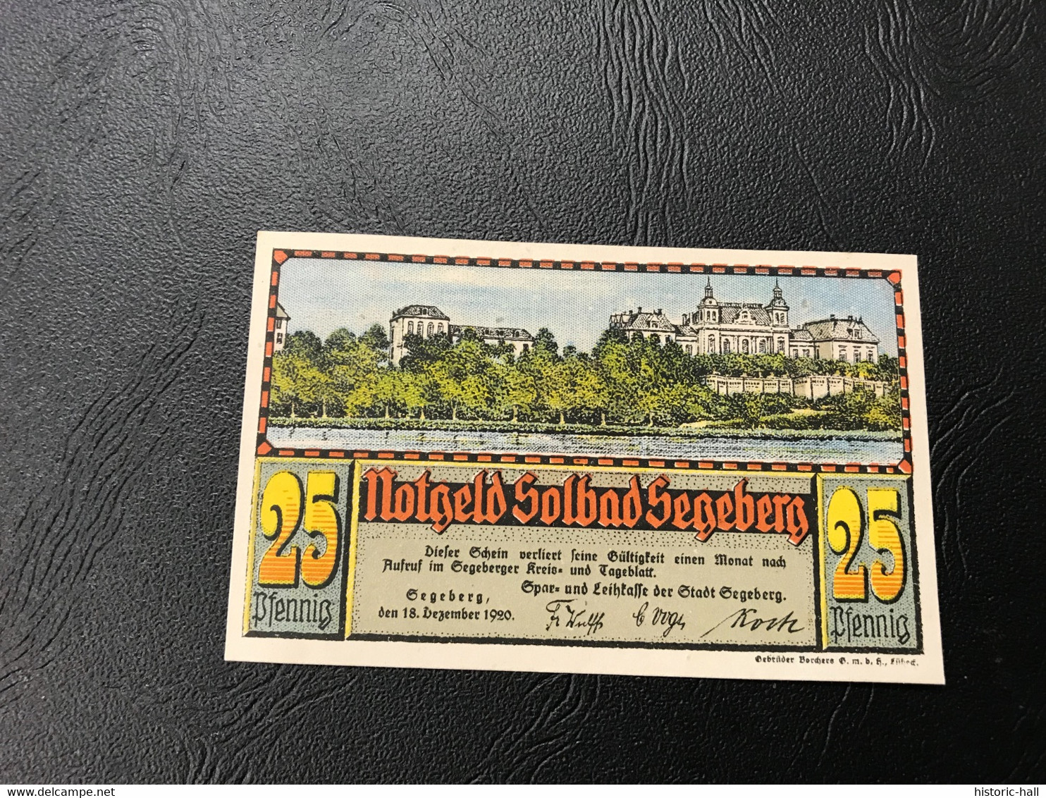 Notgeld - Billet Necéssité Allemagne - 25 Pfennig - Solbad Segeberg - 18 Octobre 1920 - Ohne Zuordnung