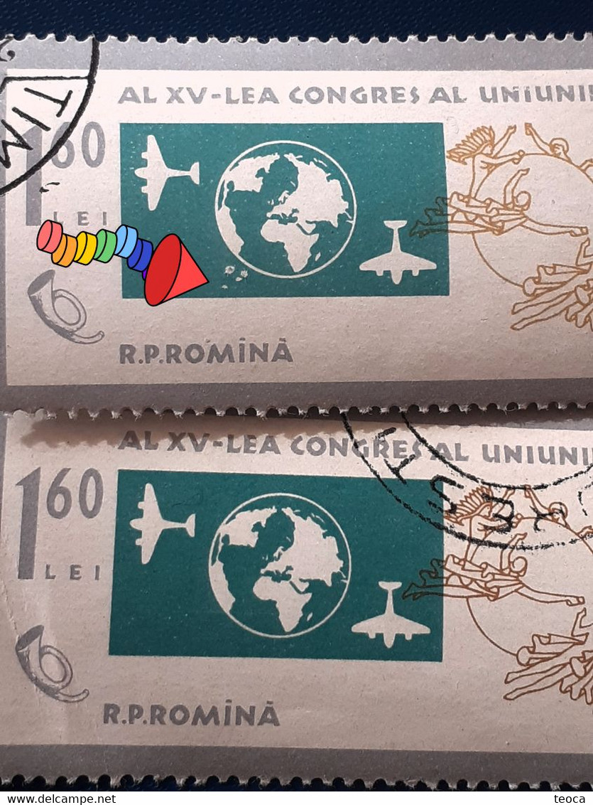 stamps errors Romania lot 7 stamps  printed with errors  see images used