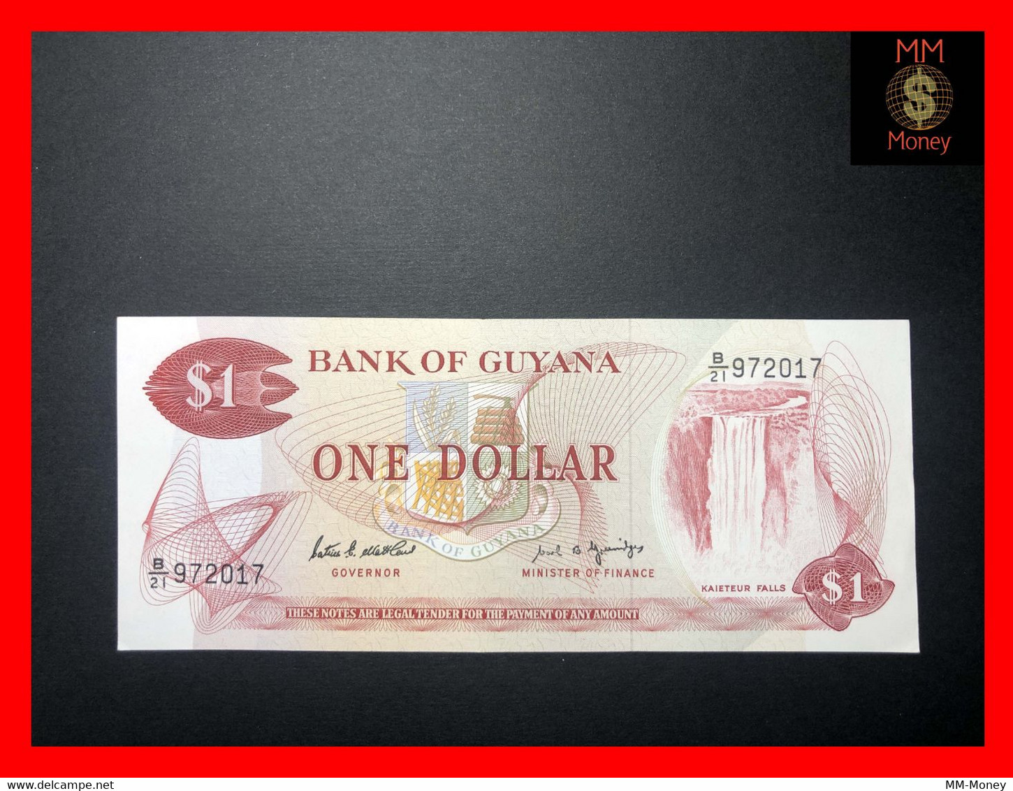 GUYANA 1 $  1989   P. 21   "sig. Matthews - Greenidge"    UNC - Guyana