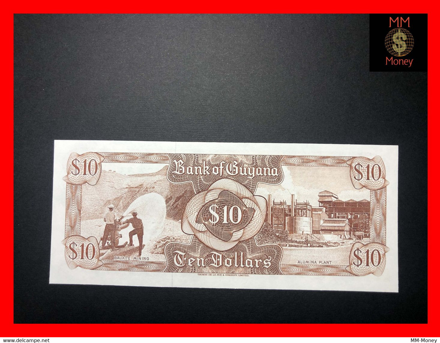 GUYANA 10 $  1992  P. 23  "sig. Meredith - Ally"    UNC - Guyana