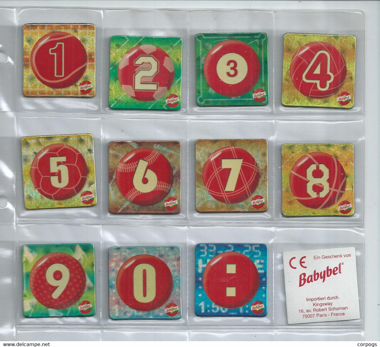 11 Babybel Cijfer Numeral Magneten Magnets Aimant Like New - Buchstaben Und Zahlen