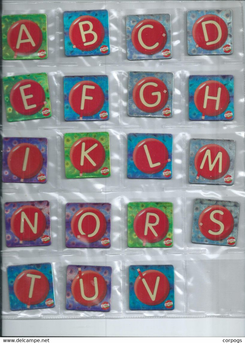 19 Babybel Alfabet Alphabet Magneten Magnets Aimant Like New - Letters & Cijfers