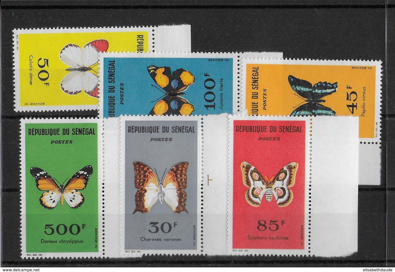 SENEGAL - PAPILLONS -  YVERT 226/231 ** MNH - COTE = 30 EUR - Sénégal (1960-...)