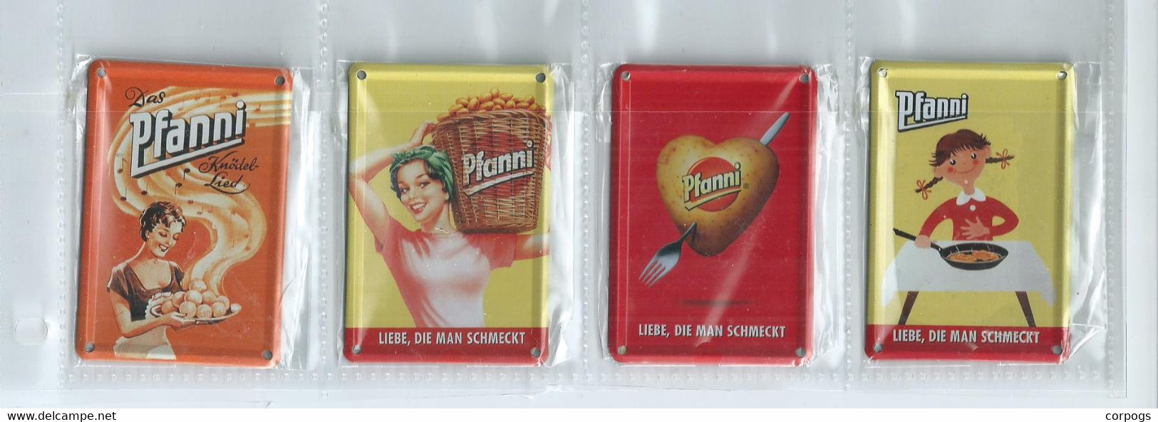 4 Duitse German Pfanni Magneten Magnets Aimant Like New Original Seal - Publicitaires