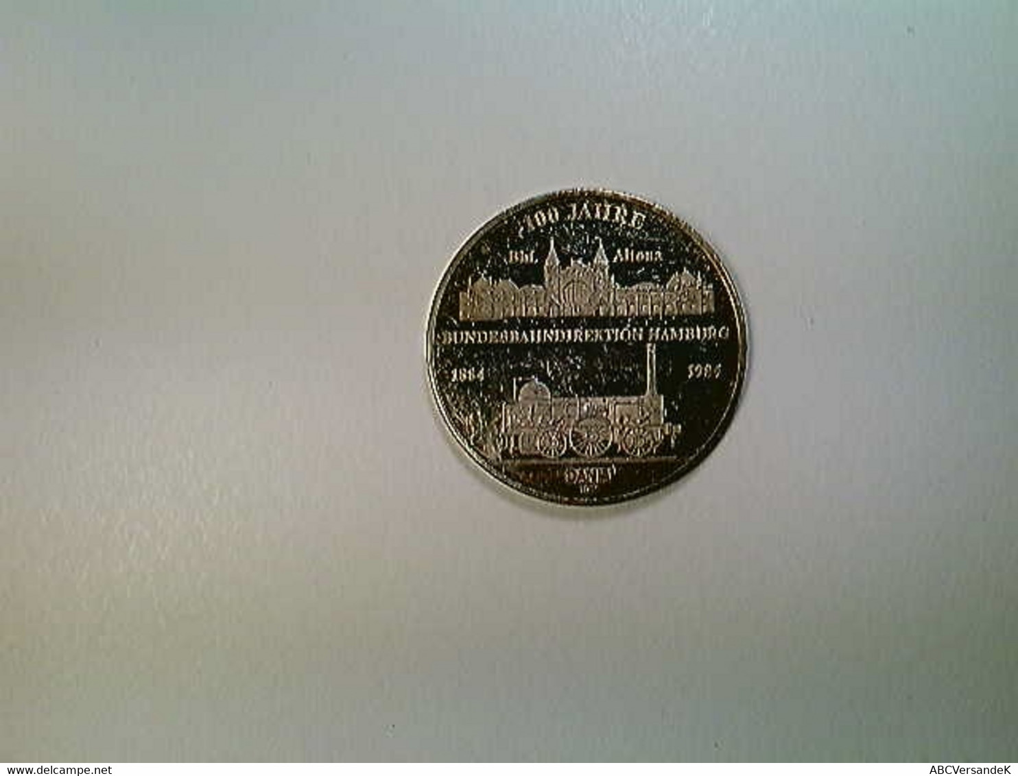 Medaille Hamburg 100 Jahre Bundesbahndirektion 1884-1984, Silber 1000 - Numismatics