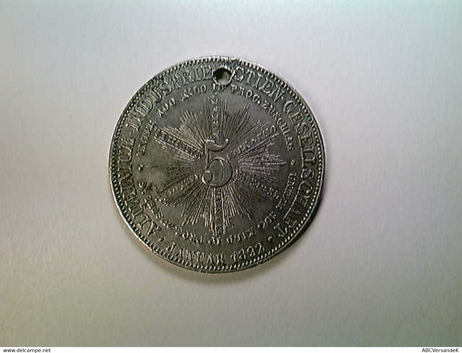 Medaille Rheinfall Schaffhausen, Aluminium-Industrie AG, Januar 1892, SELTEN! - Numismatiek