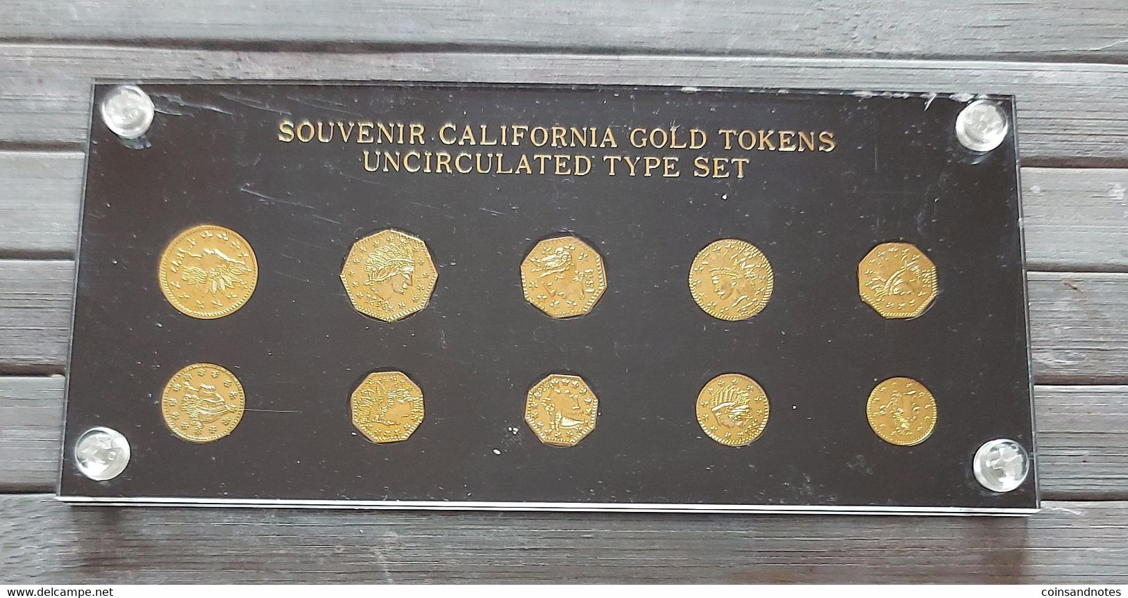 California - Souvenir Gold Plated Tokens Set - UNC - Collections