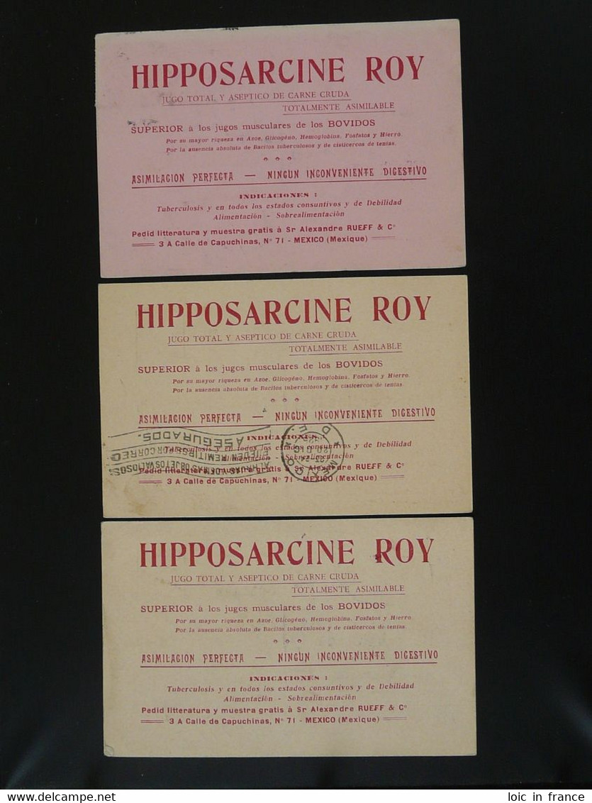 Cartes Publicitaire Advertising Cards (x3) Tuberculose Tuberculosis Mexique Mexico 1926-1926  Ref 102728 - Messico