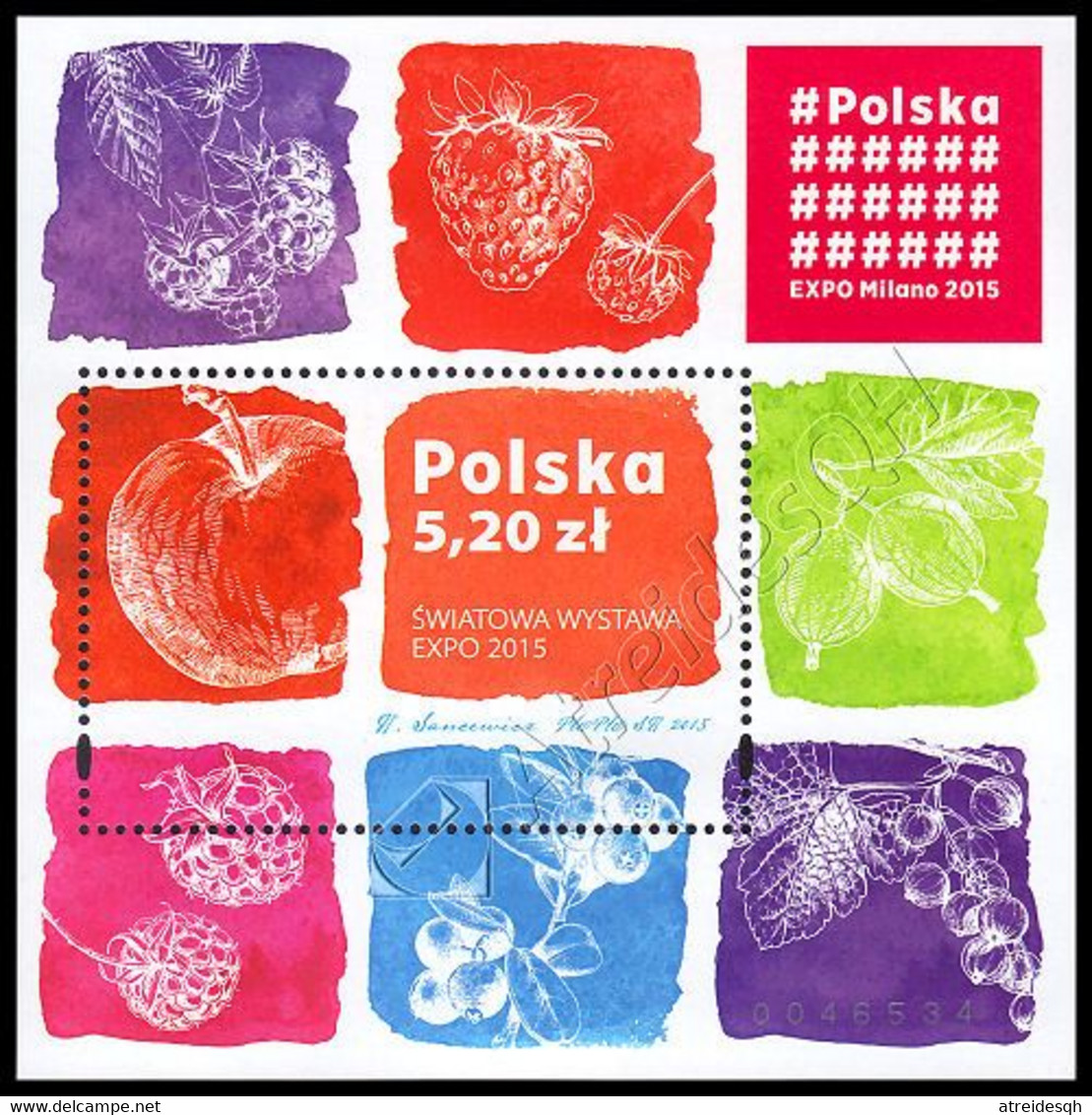 [Q] Polonia / Poland 2015: Foglietto Expo 2015 Milano / Expo 2015 Milan S/S ** - 2015 – Milan (Italie)