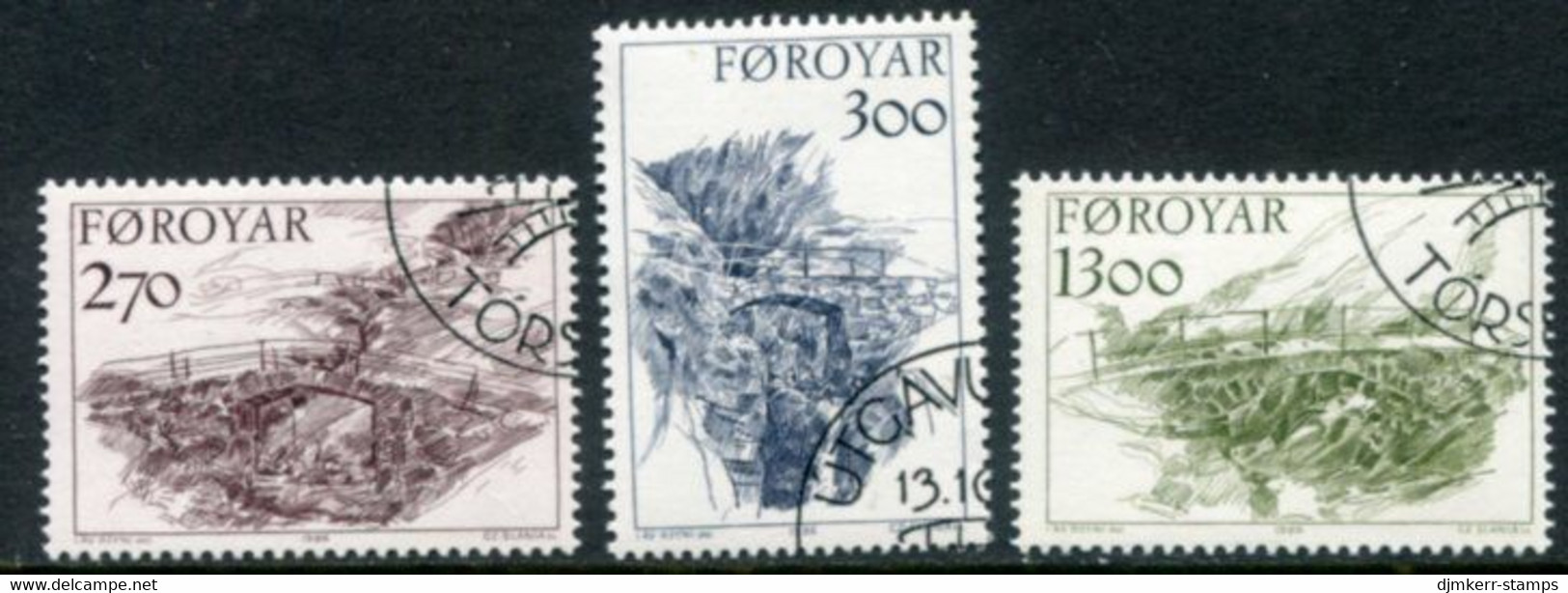 FAROE IS. 1986 Old Bridges Used.  Michel 142-44 - Faroe Islands