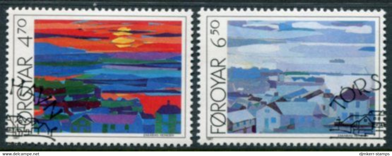 FAROE IS. 1987 Views Of Torshaven Used.  Michel 160-61 - Faroe Islands