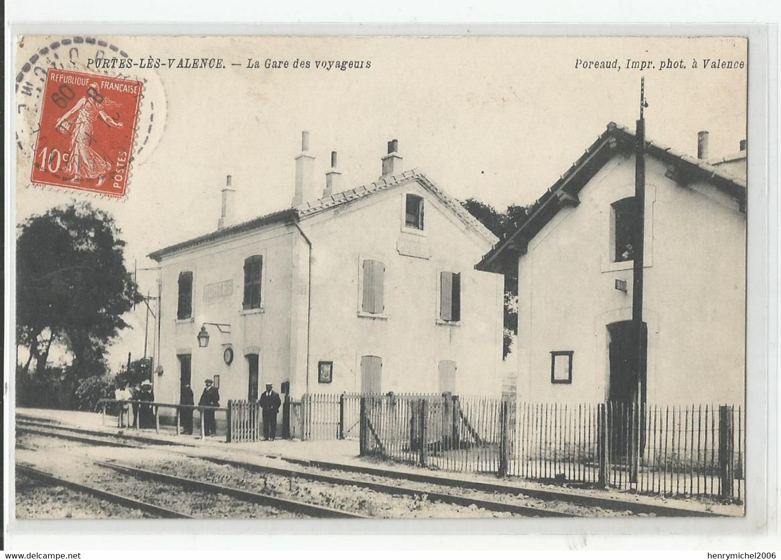 26 Drome Portes Les Valence La Gare Des Voyageurs Intérieure Ed Photo Poreaud 1909 - Sonstige & Ohne Zuordnung