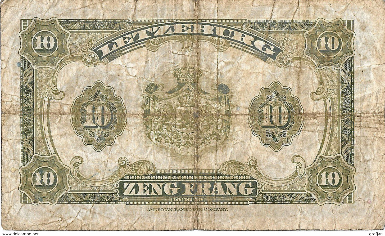 Luxemburg - 10 Francs / Frang 1944 - Luxembourg