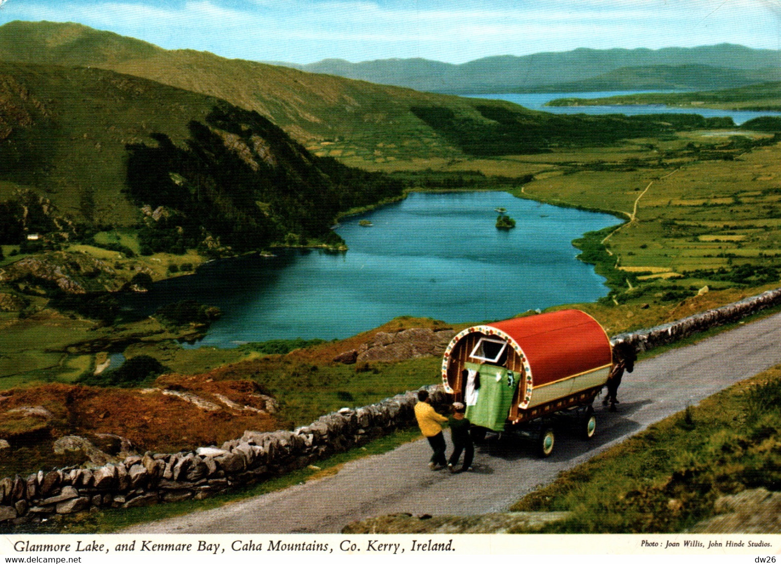 Glanmore Lake And Kenmare Bay, Caha Mountains, Co. Kerry, Ireland - Published By John Hinde Ltd - Kerry