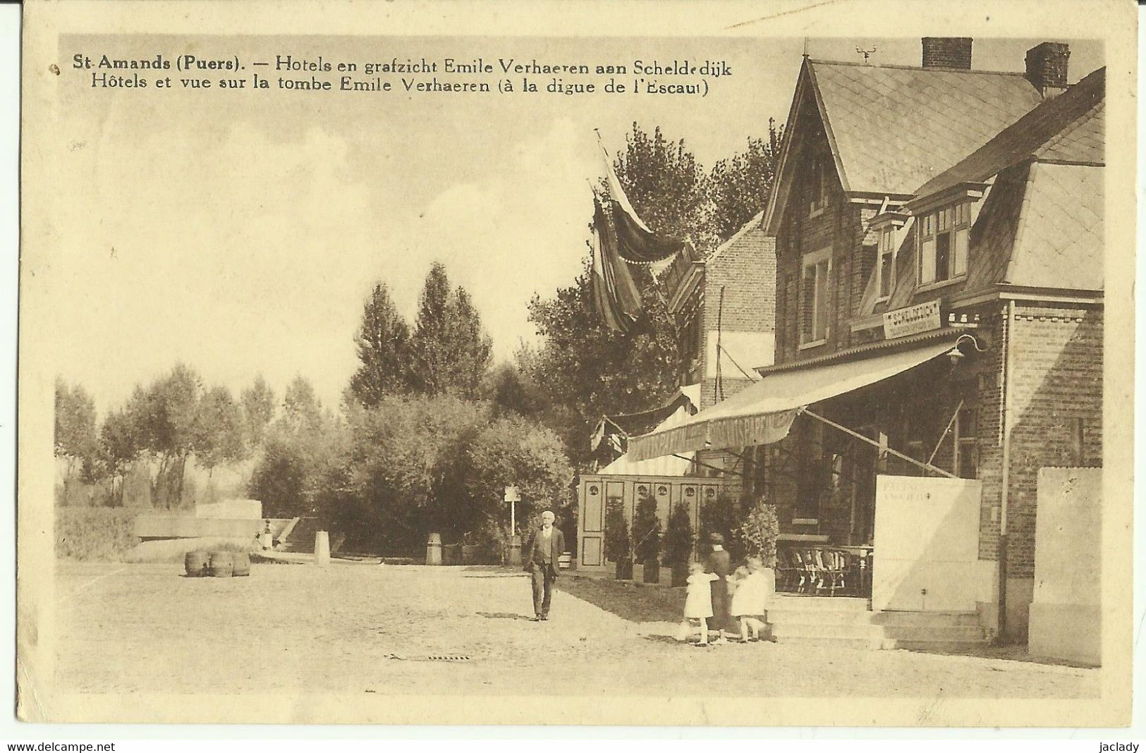 St.  Amands (Puers) -- Hôtels En Grafzicht  Emile  Verhaeren Aan Schelde Dijk.  (2 Scans) - Puurs