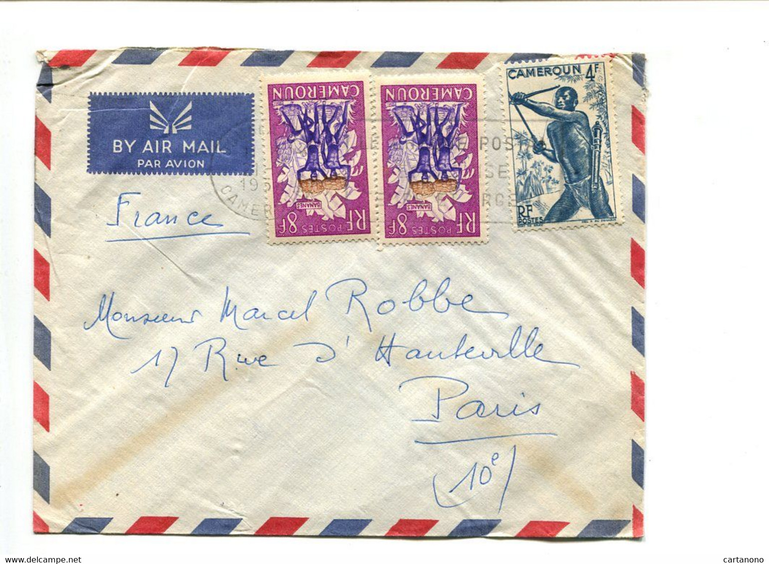 CAMEROUN 1958 - Affranchissement Sur Lettre Par Avion - Brieven En Documenten