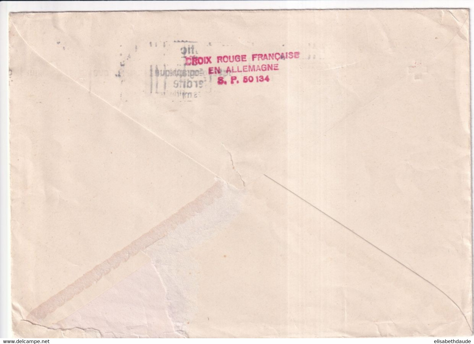 1954 - CROIX-ROUGE FRANCAISE En ALLEMAGNE - ENVELOPPE POSTE AUX ARMEES Du SP 50134 (AFFR. !!) => RABAT (MAROC) - Rotes Kreuz
