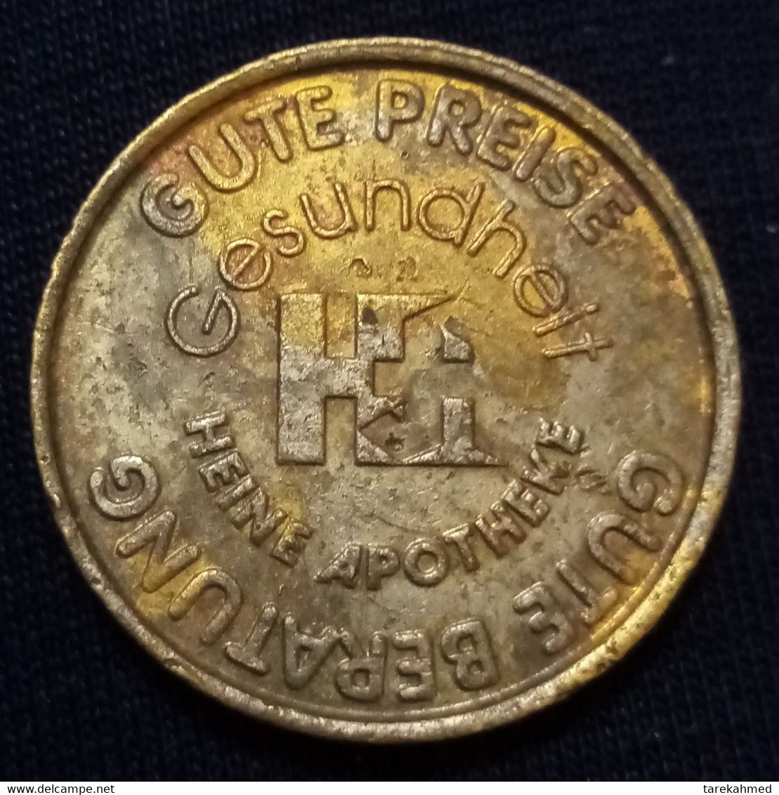 Federal Republic Of Germany ,Trade Tokens › Business Token ,1 Heine-Taler , Germany - Pharmacy Token , Agouze - Profesionales/De Sociedad