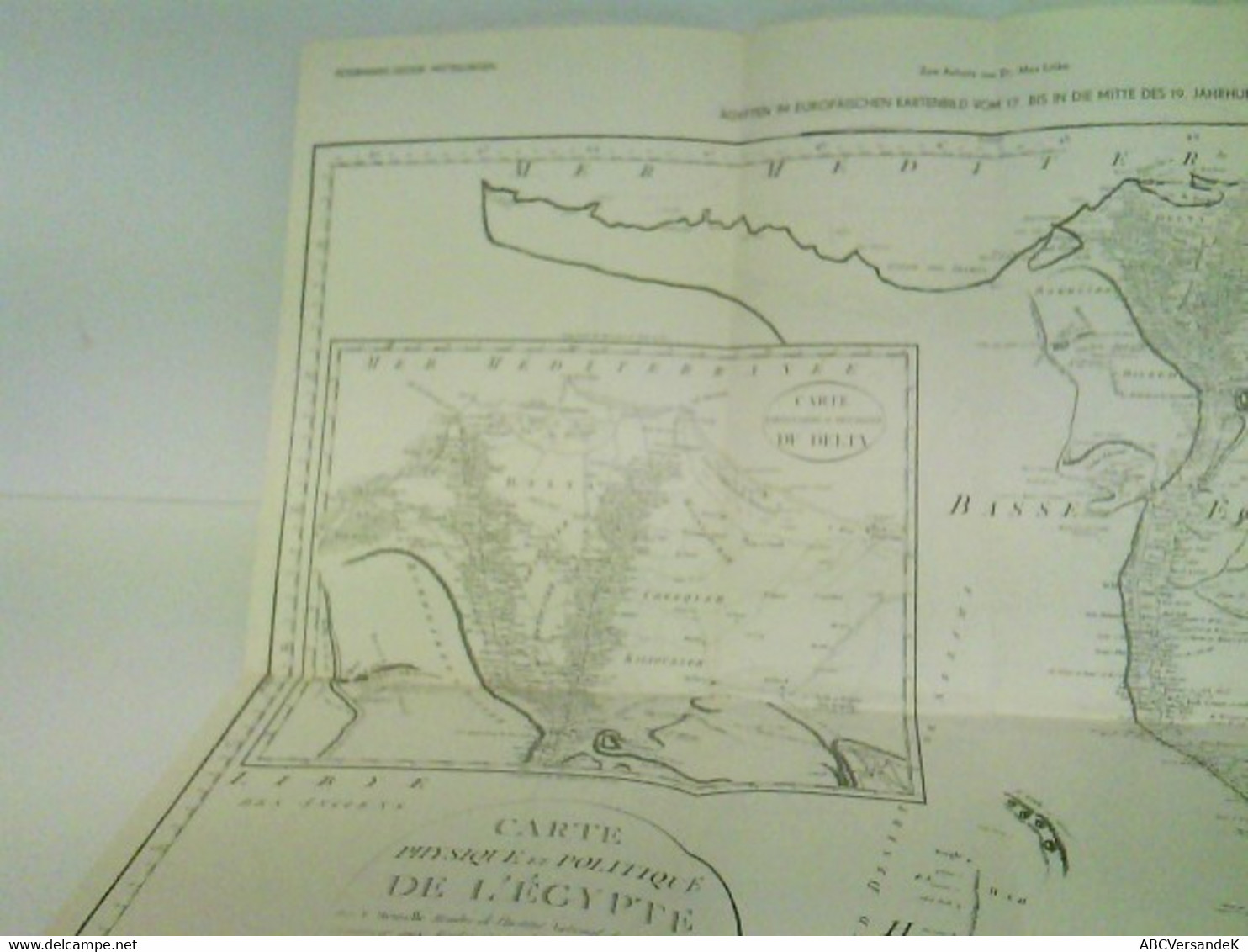 Carte Physique Et Politique De L'Égypte / Aegyptus Antiqua - Tafel 30 Und Tafel 31 Zum Aufsatz Von Dr. Max Lin - Africa